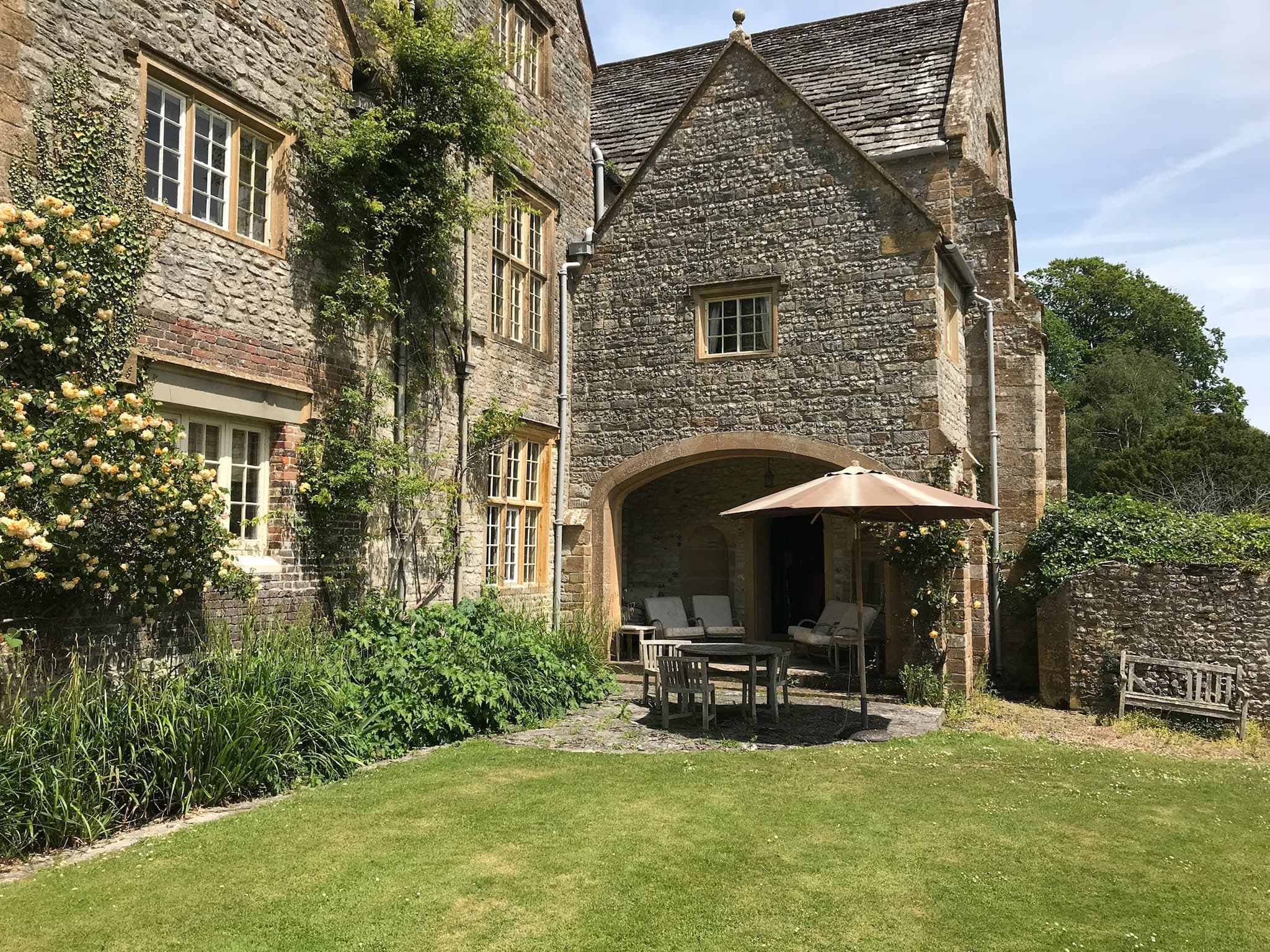A bed-and-breakfast room in the main Abbey House at Cerne Abbey