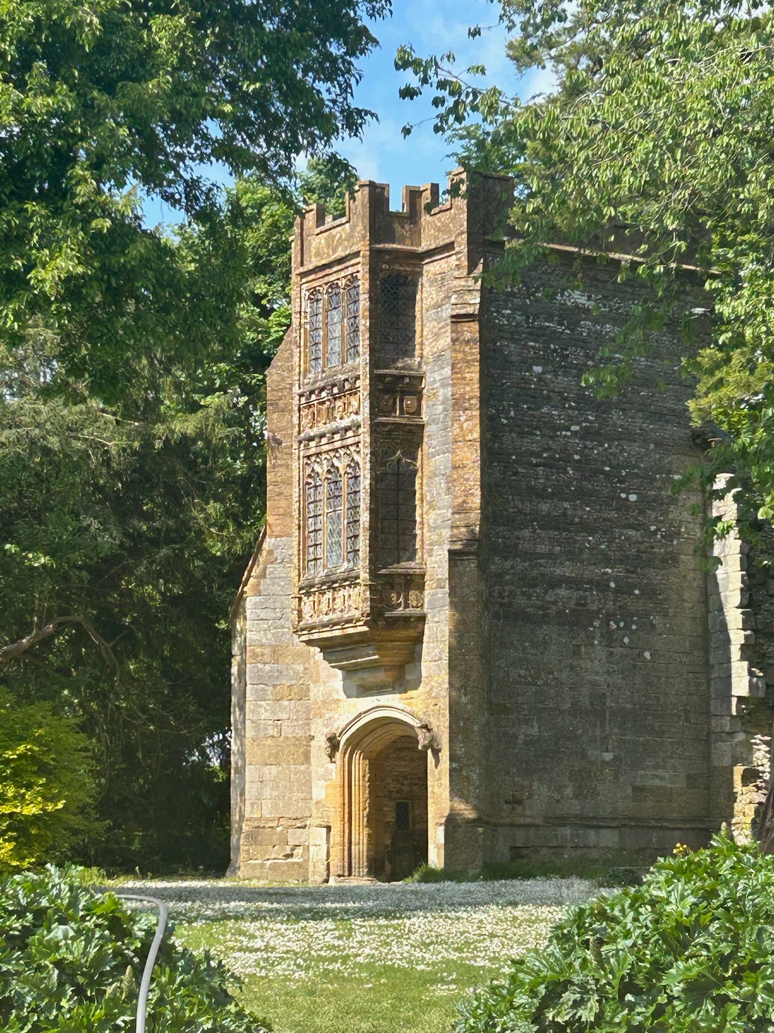 The historic grounds and abbey remains at Cerne Abbey